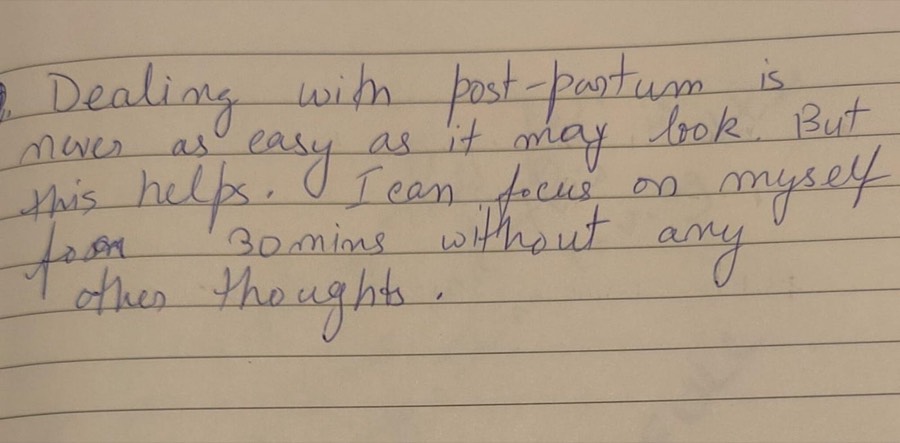 A note written by hand in the Zen Garden book
